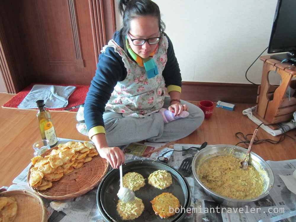 Juno preparing food the day before Lunar New Year.