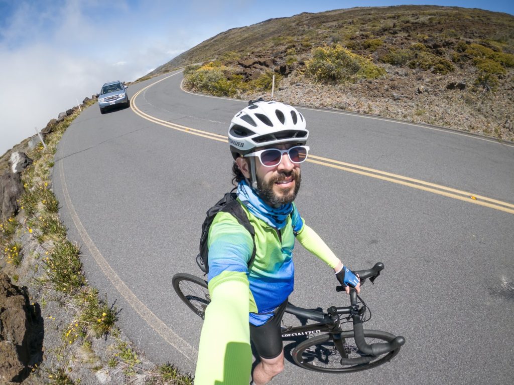 Climbing Haleakala Volcano by Bicycle
